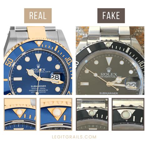 real vs fake rolex submariner blue gold|how to check rolex authenticity.